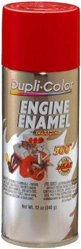 Dupli-Color DE1653 Ceramic Red Engine Paint - 12 oz. Color: Red, Model: DE1653, Tools & Hardware Store