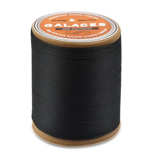 Waxed Cord for Jewelry Making Black Wax Cord String for Bracelet Necklace Waxed Beading Cord 76 Yards Waxed Thread Macrame Supplies 0.8mm Waxed Polyester Cord for Bracelets Waxed Crafting Rope (Black)