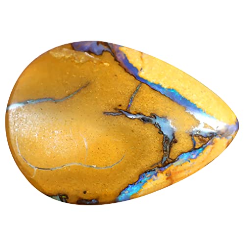Opale boulder australienne 4,11 ct Koroit, pierre précieuse multicolore en vrac 16x11 mm
