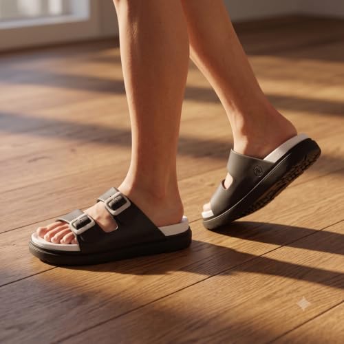 Image of ZELYA Men's Double Buckle Comfort Slide Sandals