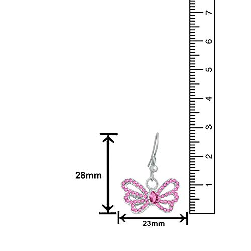 Rhodium Plated Butterfly Earrings ER1193751RPin