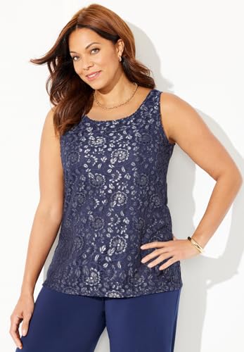 Catherines Women's Plus Size Luna Lace 3-Piece Pant Set3