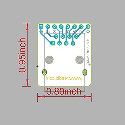 Treedix 4 Piezas Conector RJ45 8 pines y placa miniatura 7
