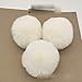 Egurs 30 pompon colorati da 8 cm, grandi pompon pom pom palline di peluche, colore bianco crema