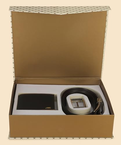 Leather Reversible Belt with Extra Buckle & Slim Wallet Combo | Premium Packaging| elegant dress belt for men | Free Size Belt for Men|Belt Wallet Combo2