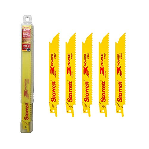 Starrett Wood Cutting Reciprocating Saw Blades 150mm (6-inch) - Pack of 5