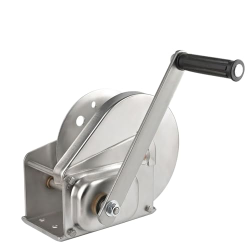 Treuil manuel 1200 lb palan à manivelle acier inoxydable pour levage maritime sans câble