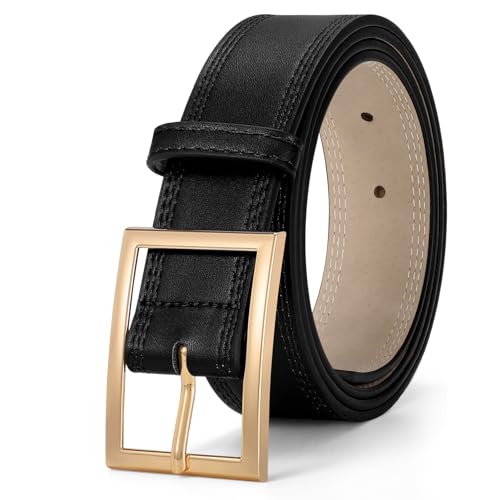 XZQTIVE Women Leather Belts for Jeans Pants Dresses Fashion Waist Belt for Women with Pin Buckle