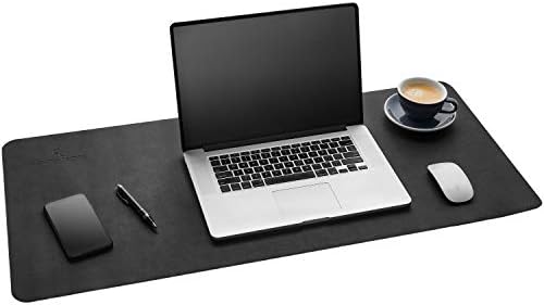 Gallaway Leather Desk Pad - (36 X 17 Inch) Desk Mat Accessories for Women Men Desk Protector Extended Mouse Pad for Office/Home Accessories Writing Pad for Top of Desks (Black)