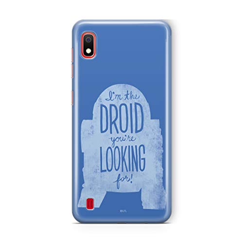 ERT GROUP Original Star Wars Droid TPU Case for Samsung Galaxy A10, Liquid Silicone Cover, Flexible and Slim, Protective for Screen, Shockproof and Anti-Scratch Phone Case Blue