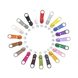 20 Piezas Tirador Cremallera, Repuesto Cursor De La Cremallera Universal, Reparación Zip, Rcierre Instantáneo Kit, Desmontable Deslizamiento Dientes Para Chaquetas, Abrigos, Mochilas y Maletas