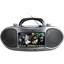 Emerson EDL-2560H Bluetooth DVD Boombox Multimedia Player, Portable Entertainment with 7 LCD Screen, Digital TV Tuner, Bluetooth Streaming, CD/MP3 Player, AM/FM Radio, USB/SD Playback, Twin Speakers