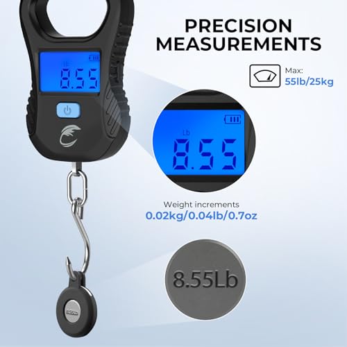 image for Calamus Lightweight Fish Scale & Lip Grip Combo, Rechargeable Digital 