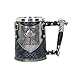 Kreatives handgefertigtes geprägtes Bierglas "A Song Of Ice And Fire & Game of Thrones", Edelstahl-Bierkrug, Whiskyglas, Geschenk für Bastelbier, Film-Fans, Liebhaber, hohe Kapazität