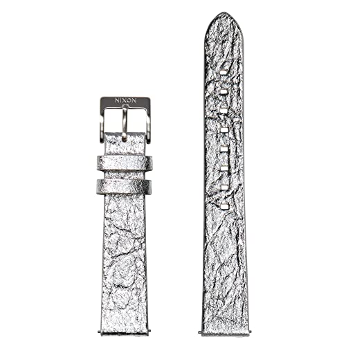 Bracelet Nixon Pineapple argenté en cuir d'ananas haut de gamme 16mm avec boucle en acier