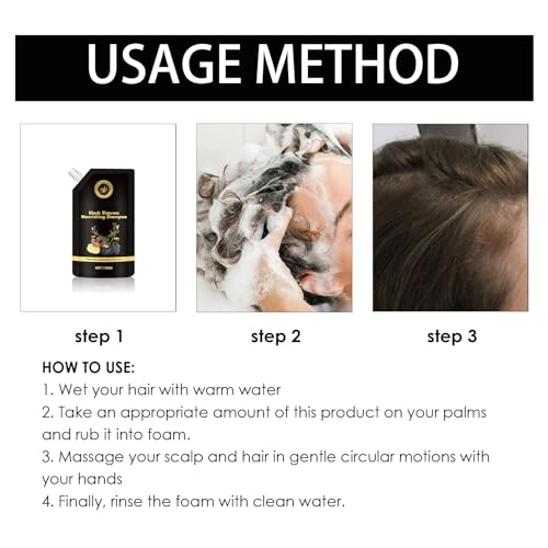 Hair Growth Shampoo,Natural Hair Shampoo With Ginseng and Ginger Root,Moisturizing Soothing,Nourish Scalp,Ganoderma Polygonum Shampoo for Men&Women Use - Image 8