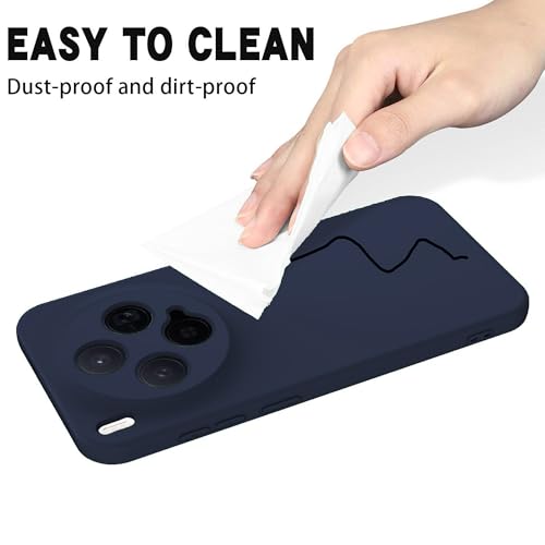 Image of FIRST MART Matte Silicone Back Cover for Vivo X300 - Blue