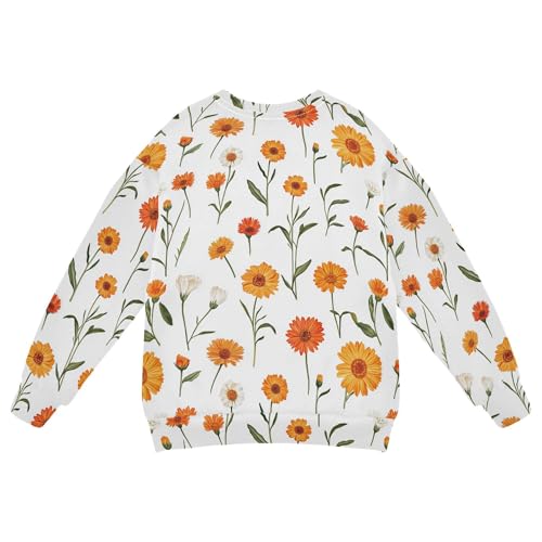 JUNZAN Safari Calendula White Little Kids Hooded Sweatshirt Long Sleeve Sweatshirt With Hoodie Camping 4T2