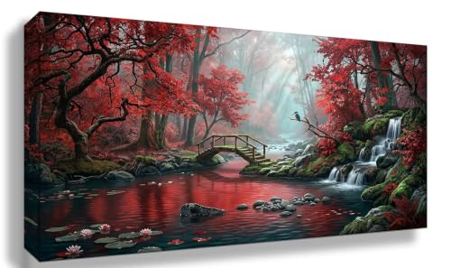 Peinture diamant forêt 5d pour adulte kit diy broderie strass 50x100cm