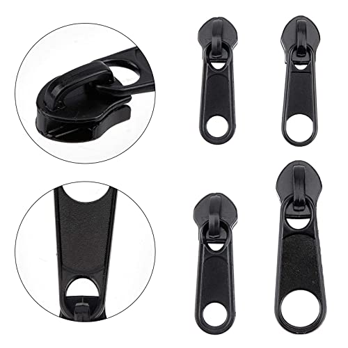 Image of GORGECRAFT 32PCS 4 Sizes Zip Puller Replacement Plastic Slider Instant Clip Quick Fix Zip Kits Removable Fix Zipper Repair Kit Garment Accessories for Coats Jacket Luggage