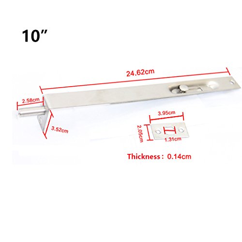 Stainless Steel Door Gate Flush Bolt Latch Lever Action Flush Slide Lock Bolt for Primary-Secondary Doors - Image 2