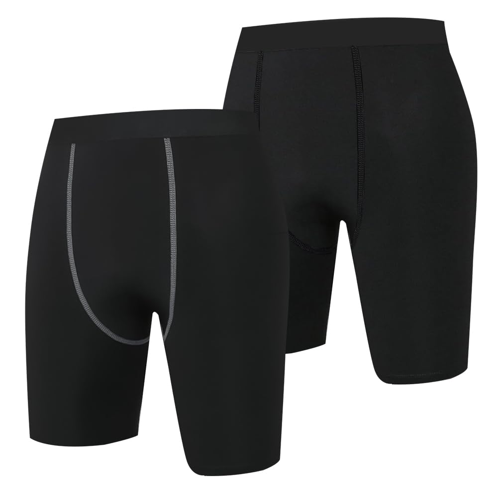 AUYAO Mallas Cortas Running Hombre 3Pcs Pantalones Cortos de Compresión Transpirable Secado Rápido Deporte Fitness Gym