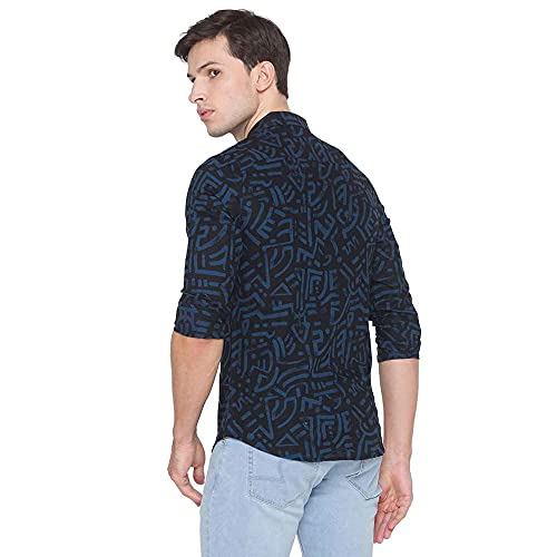 Image of Spykar Men's Printed Slim Fit Shirt