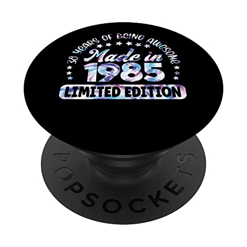 Made In 1985 38 Year Of Being Awesome 38 Birthday Tie Dye PopSockets mit austauschbarem PopGrip Made In 1985 38 Year Of Being Awesome 38 Birthday Tie Dye PopSockets mit austauschbarem PopGrip