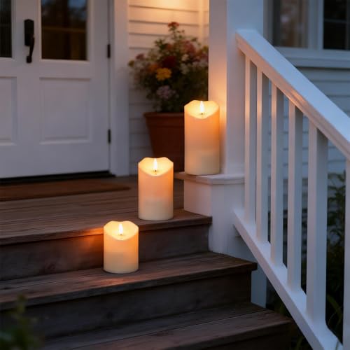 Image of Wondise Rechargeable Solar Candles Outdoor Waterproof IP65