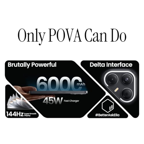 Image of Pova 7 5G (Geek Black, 8GB RAM, 256GB Storage) with No Cost EMI /Additional Exchange Offers