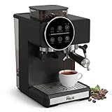 Don Feliz Cafetera Superautomática con Molinillo Integrado, 20 Bar, 1350W, Depósito 1.8L, Vaporizador de Leche, Portafiltro 51mm, Panel de Control Táctil