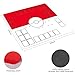 Biouai 2 Player Compatible Playmats for Cards - 2 Player Battle Mat Stadium Board for TCG Play Mat Board Game- Playmat for Trainers (Red)