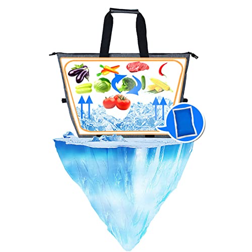 15L Insulated Cooler Bag, Insulated Waterproof Thickened Food Preservation Cooler Bag, Portable Picnic Bag for Outdoor Camping