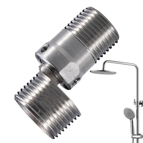Adaptador de ángulo ajustable para grifo de ducha, pie de grifo de acero inoxidable en ángulo ajustable, accesorios de cabezal de ducha fáciles de limpiar y almacenar para baño
