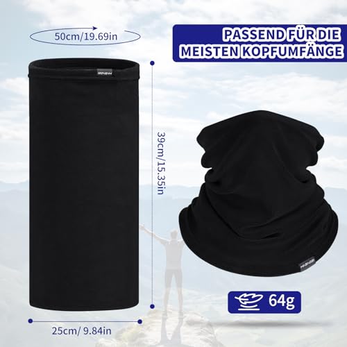 GXCROR Schlauchschal Winddicht Loopschal Multifunktionstuch Neckwarmer Herren Loop Schal Damen Halstuch Warm Halten Sportschal Halswärmer für Skifahren Motorrad Fahrrad Joggen Laufen Outdoor Sport