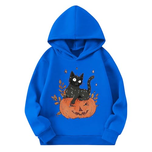 Halloween Casual Hoodies for Teen Girls Long Sleeve Cute Sweatshirts Trendy Printed Pullover Fall Winter Clothes