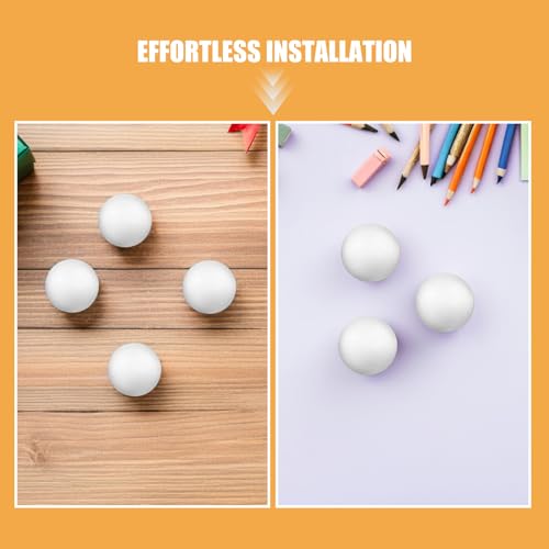Boules mousse blanches lisses pour décors de mariage et fêtes - 4
