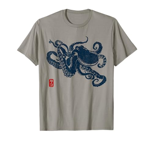Japanese Aesthetic Asian Vintage Kraken Octopus T-Shirt