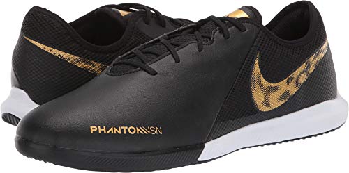 Nike Men's Phantom VSN Academy IC Black/Metallic Vivid Gold 10 D US