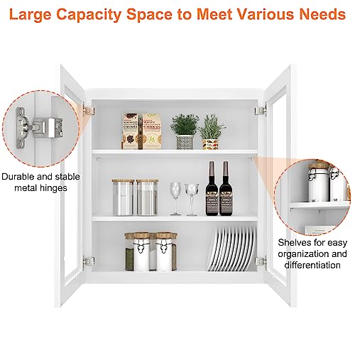 Lovmor Wall Mounted Cabinet, Medicine Cabinet, Over-The-Toilet Storage With Soft Close Door & Adjustable Shelf For Bathrooms, Kitchens(Glass Not Included). #TOP3