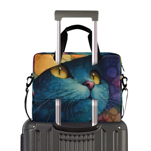 Maletín con Estampado de Gato Surreal para Laptop 13-16" miniatura 4