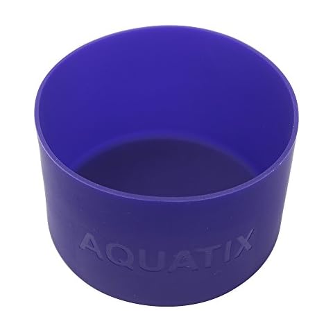 Purple - Aquatix Protective Silicone Sleeve for Aquatix 21oz Flip Top Bottles, Anti-Slip Bottom Cover, BPA Free and Dishwasher Safe. Cover