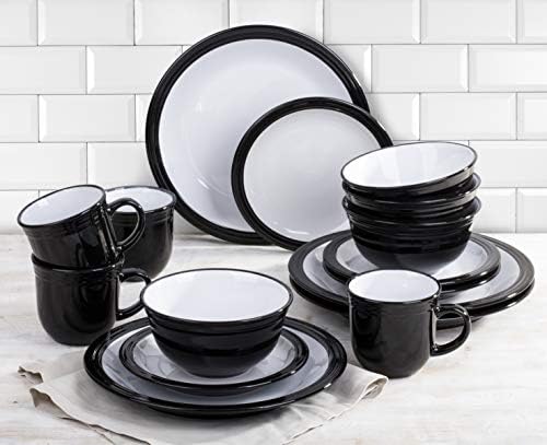 Waterside Fine China 16 Piece Taupe Camden Dinner Set