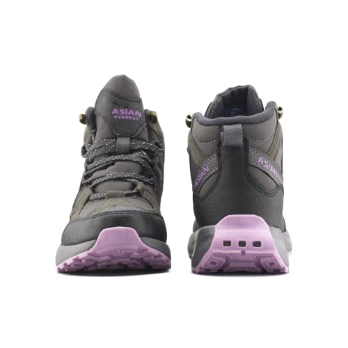 Image of ASIAN Everest W-21 Women's Trekking & Hiking Shoes | Durable Outdoor Footwear with Anti-Slip Outsole, Soft Cushion Comfort & Water-Resistant Upper | Ideal for Travel, Biking & Trails