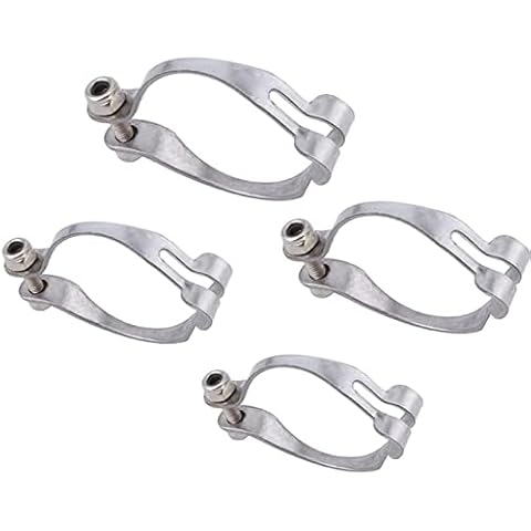 Sanmum 4pcs Metal Ring Brake Cable Guide Bike Line Guide Clamp Bicycle Brake Gear Housing Fixing Holder (34.9mm) Cover