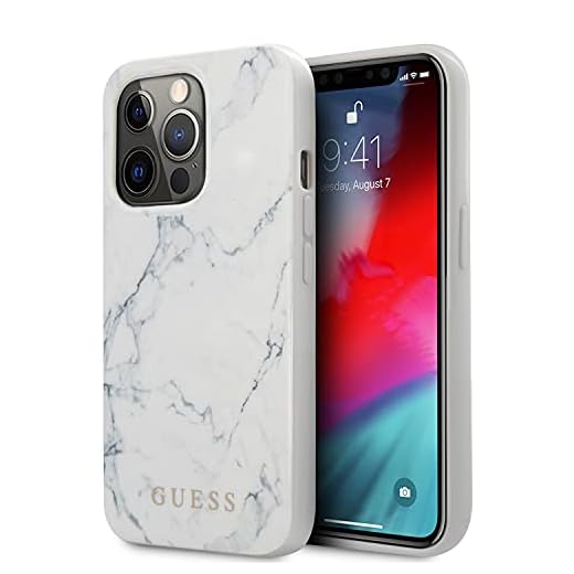 iPhone 13 Pro – hårt skal vit PC/TPU marmordesign – gissa