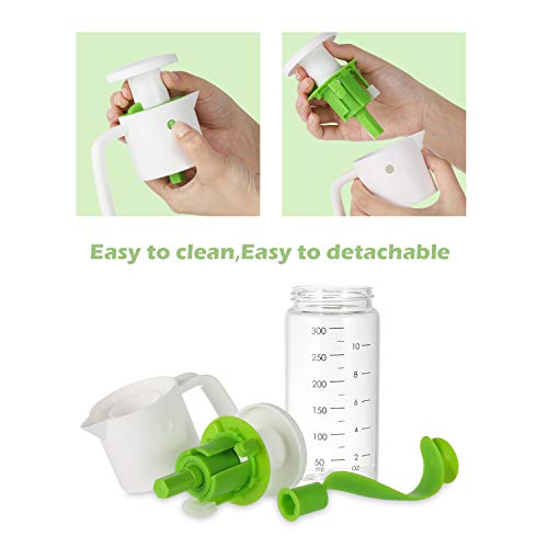 Salad Dressing Mixer Bottle - Pressing & Pour Salad Dressing Mixer - Pressing Cup for Salad Dressing Juice Storage Ketchup
