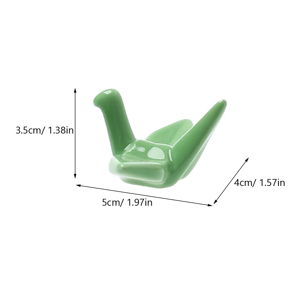 Origami Ceramica Bacchette Supporto, 6 bacchette colorate di carta gru ceramica riposo, origami gru resto per cena tavolo Decor per Sala da Pranzo Ristorante Casa