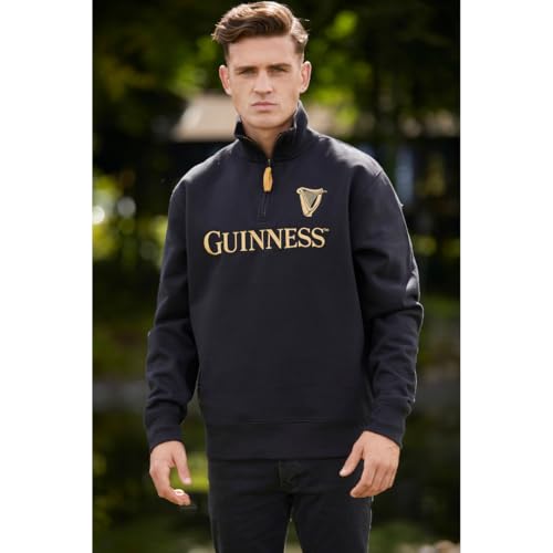 Guinness sweat-shirt à fermeture éclair emblème brodé noir - 2