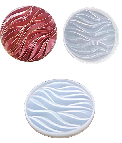 Image of SNOOGG Pack of 1 Round 3D Silicone Mold for Epoxy Resin Art, DIY Casting, Making Coasters, Home Decoration, Cup Mats, and Customized Craft Projects
